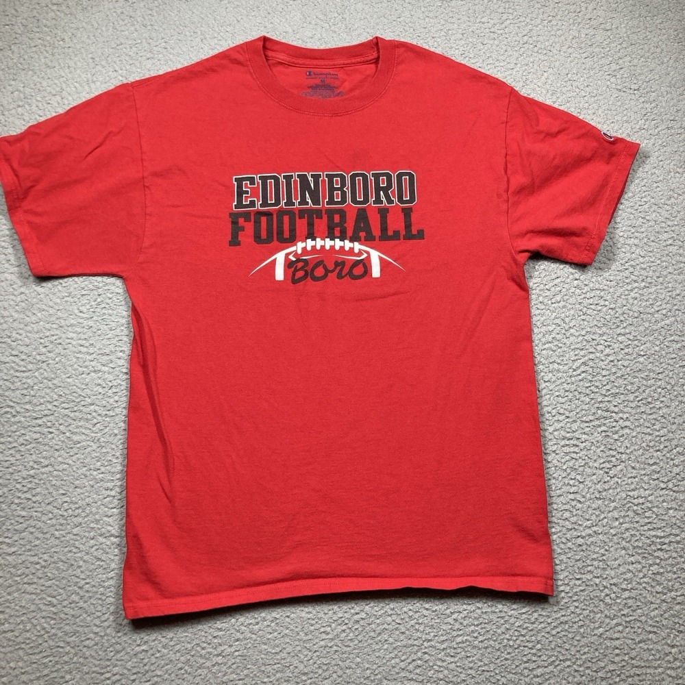 Pennsylvania Western University Edinboro Football T Shirt Adult M Red Champion